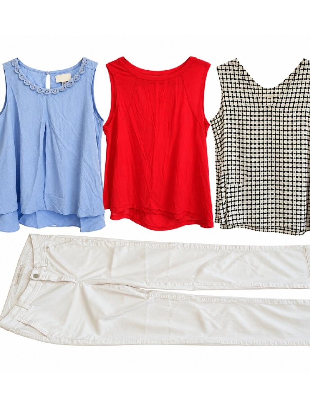 BUNDLE #25 🖤🖤 Three Sleeveless Tops & White Pants 🖤🖤